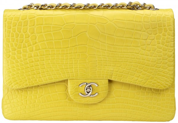Chanel Classic Flap in Yellow Alligator