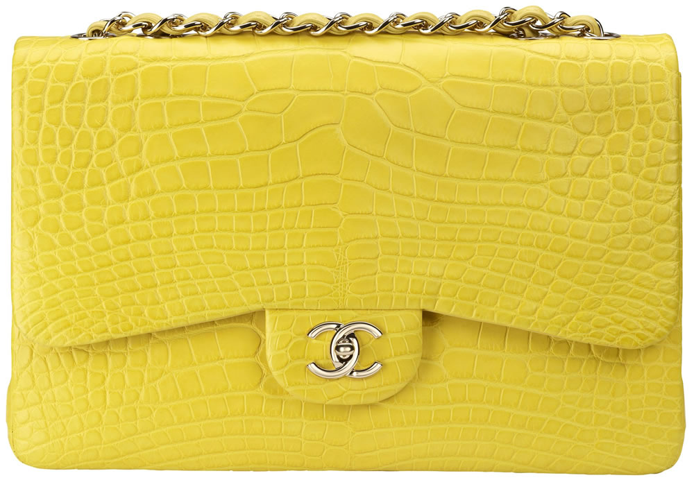 Chanel Classic Flap in Yellow Alligator - PurseBlog