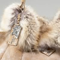Prada bag fur closeup