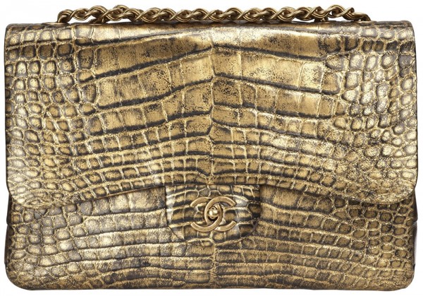 Wednesday calls for a Chanel Classic Flap in Gold Alligator - PurseBlog