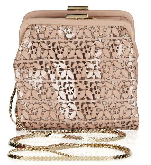 Valentino Laser Cut Patent Evening Bag