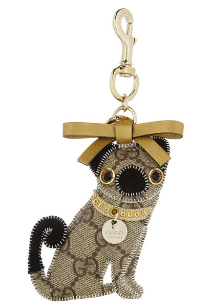 gucci dog keychain