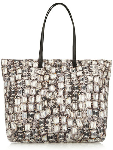 Lanvin Diamond-print Canvas Tote
