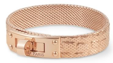 Hermès 18K Rose Gold and Diamond Kelly Bracelet