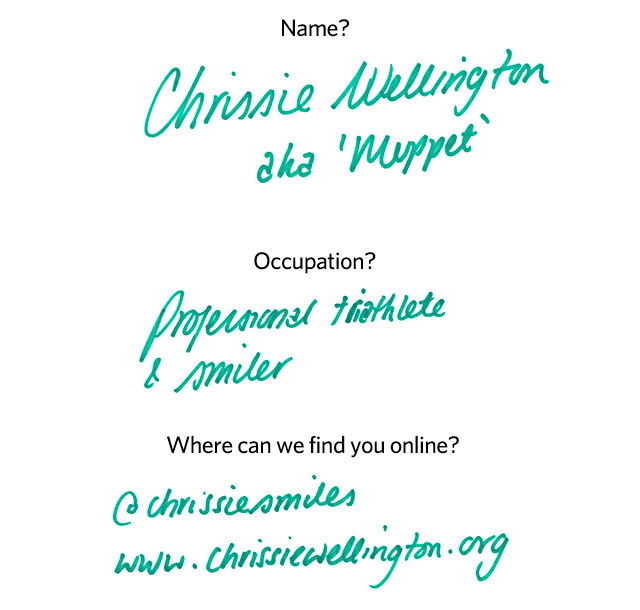 What's In Her Bag: Chrissie Wellington (1) WIHB CW 01