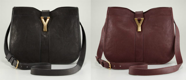 Saint Laurent Cabas Chyc Medium Black Leather Y Bag