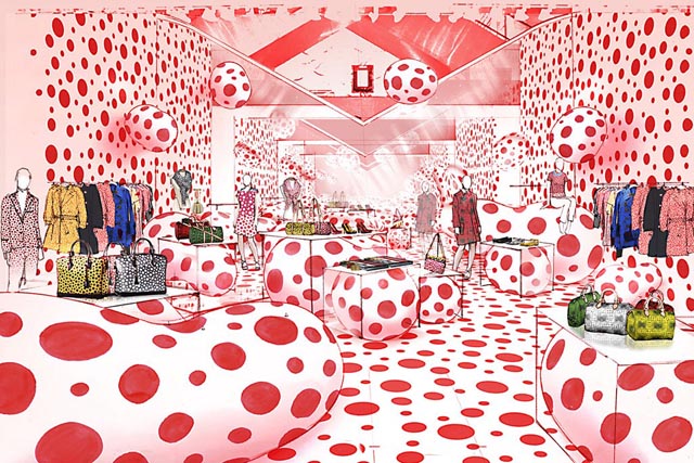 There's A Free Yayoi Kusama X Louis Vuitton Pop-Up In NYC