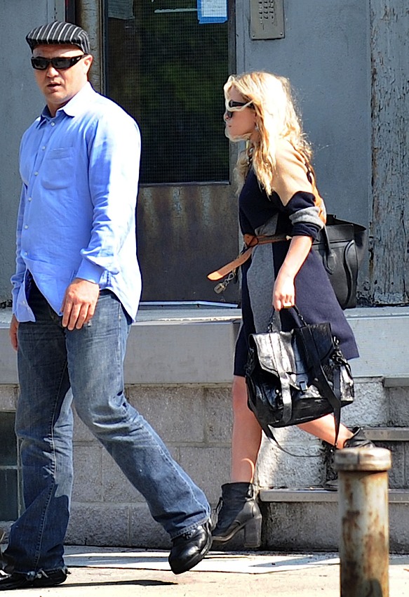 Ashley Olsen's Brown Wicker Bag