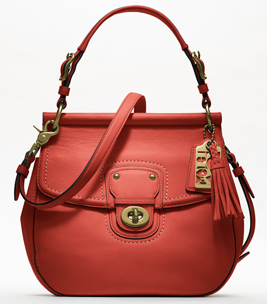 red white and blue coach purse