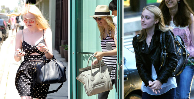 Dakota Fanning enjoys NYC's warm weather with a Celine bag - PurseBlog