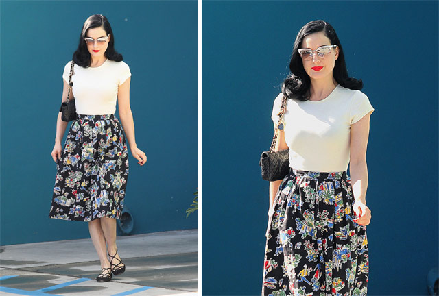 Dita von Teese looks perfect with Chanel after pilates class - PurseBlog