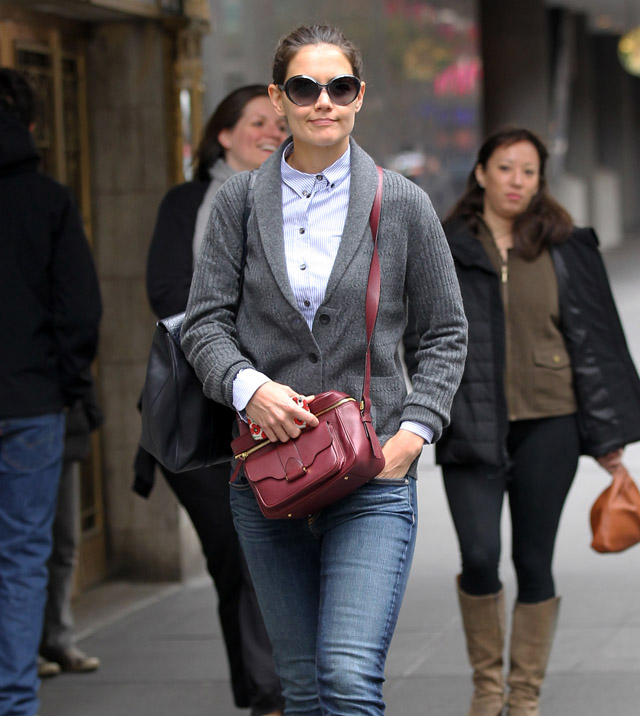 Katie Holmes Carries Louis Vuitton Around NYC - PurseBlog