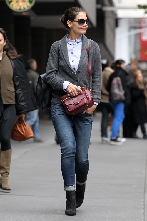 Katie Holmes Carries Louis Vuitton Around NYC - PurseBlog