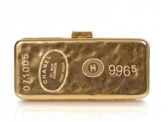 chanel gold bar bag