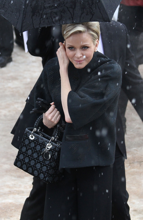 Princess Charlene of Monaco carries Dior to the Dior Haute Couture show
