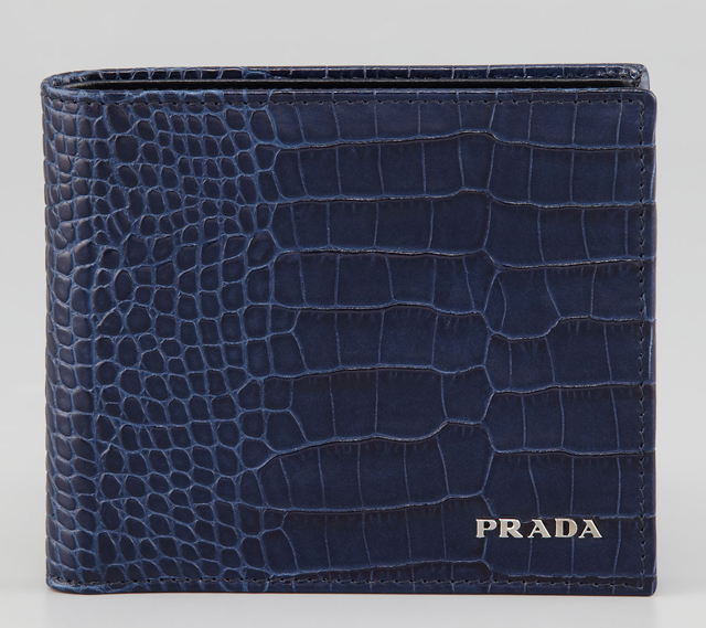 prada crocodile card holder