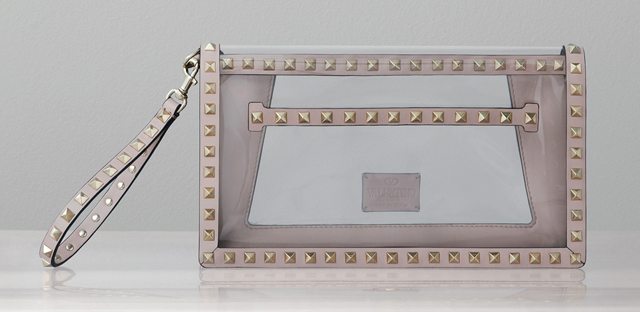 Valentino Rockstud Naked Clutch