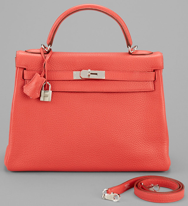Hermes Kelly Pink Clemence Leather