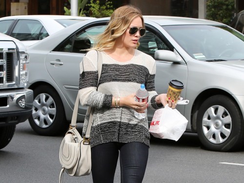 Hillary Duff carries a Chloe Marcie Crossbody Bag in Beverly Hills (5)