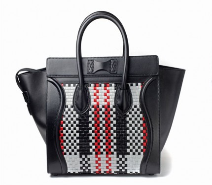 Celine Woven Luggage Tote