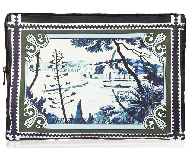 Mary Katrantzou Kathmandu Printed Leather Pouch