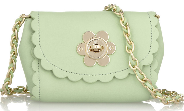 Mulberry Flower Mini Leather Shoulder Bag