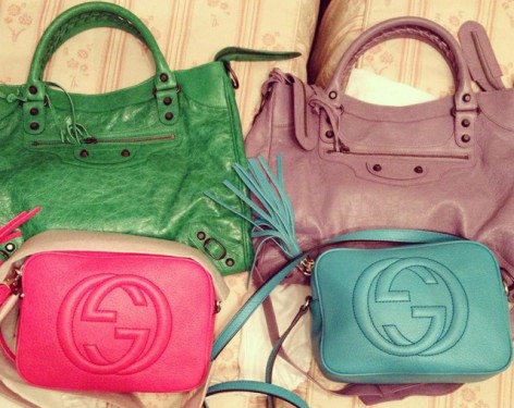 Balenciaga and Gucci Bags
