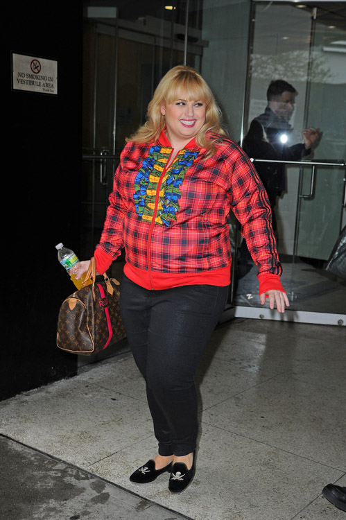 Rebel Wilson carries a personalized Louis Vuitton Speedy - PurseBlog