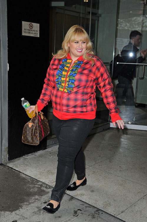 Rebel Wilson carries a personalized Louis Vuitton Speedy - PurseBlog