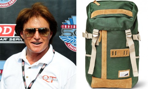 Bruce Jenner and Master-Piece Over Canvas Backpack