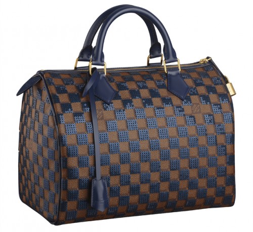 Louis Vuitton Damier Sequin Speedy Bag Navy