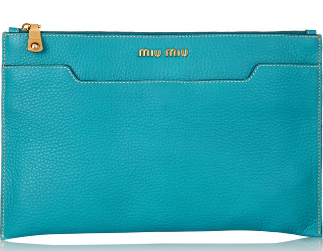 Miu Miu Grained Leather Clutch