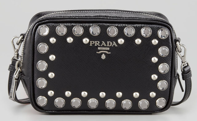 prada studded camera bag