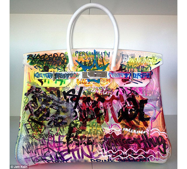 hermes bag painting