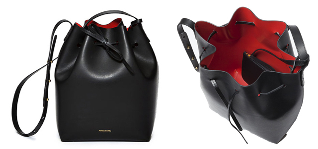 branded bucket bag