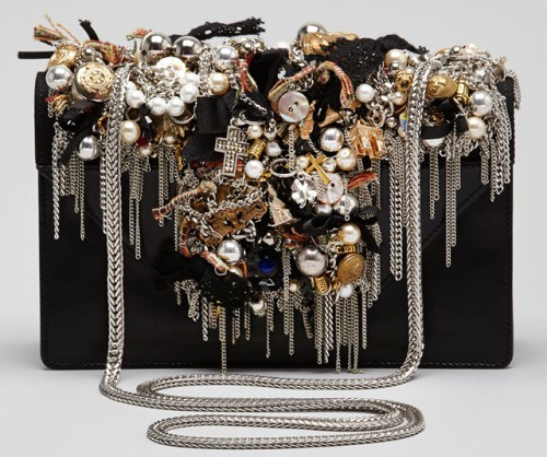 Saint Laurent Betty Borsa Mini Embellished Shoulder Bag