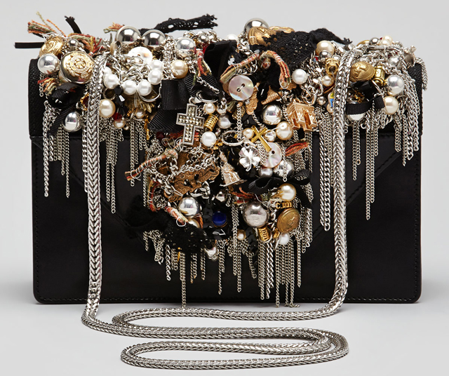 Saint Laurent Betty Borsa Mini Embellished Shoulder Bag