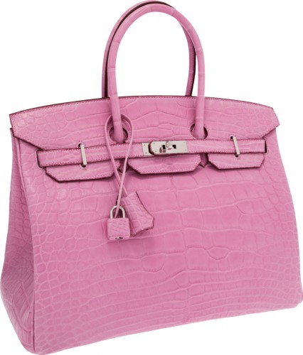 Hermes Birkin Matte Pink Alligator Bag