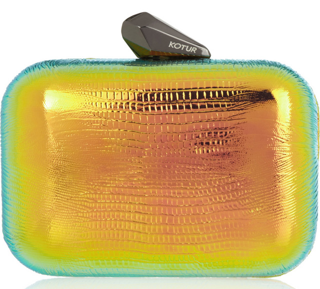 Kotur Morley Reflective Iridescent Clutch