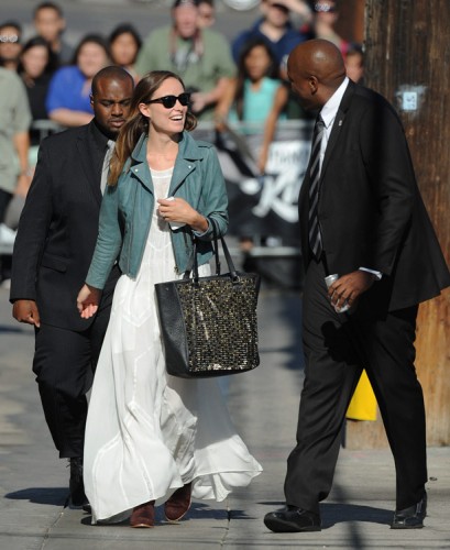 Olivia Wilde carries a studded Christian Louboutin tote in LA (2)