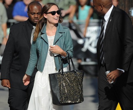 Olivia Wilde carries a studded Christian Louboutin tote in LA (5)