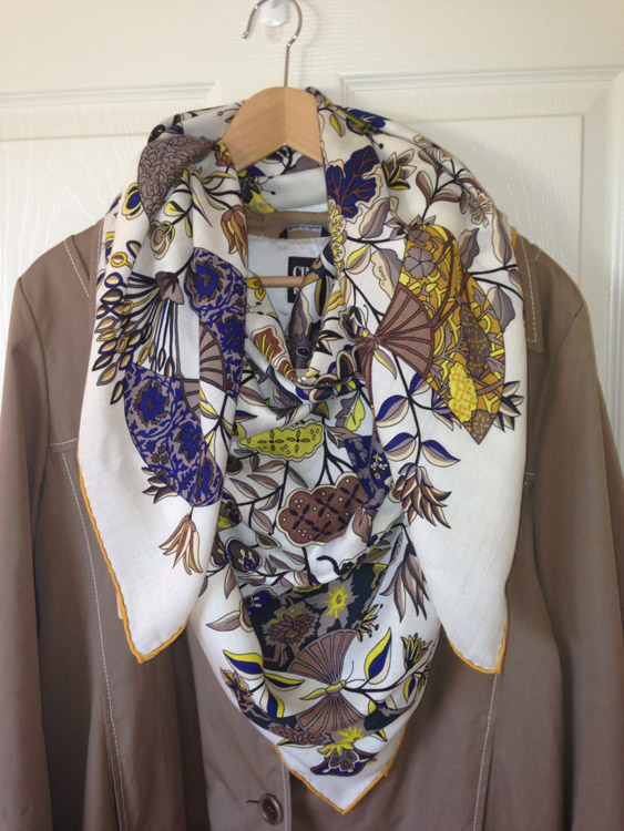 Coat and Hermes Shawl
