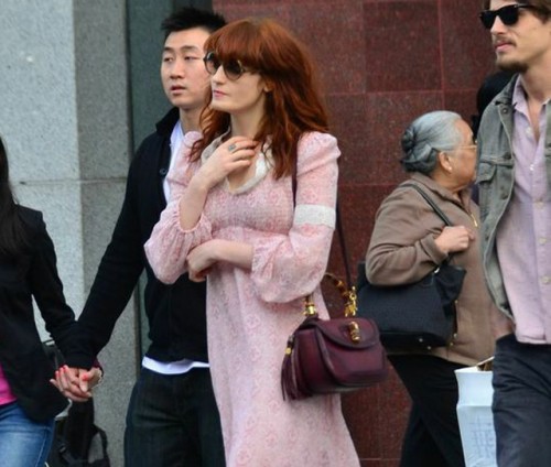 Florence Welch with a Gucci Bamboo Bag