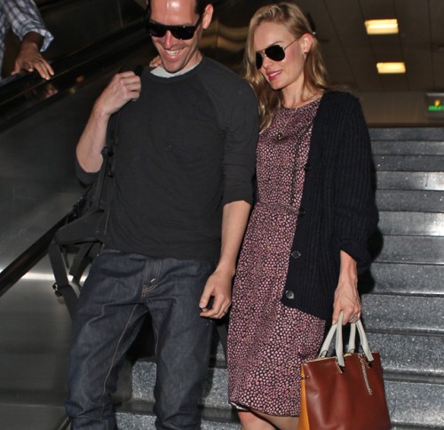 Kate Bosworth carries a Chloe Baylee Bag at LAX (5)