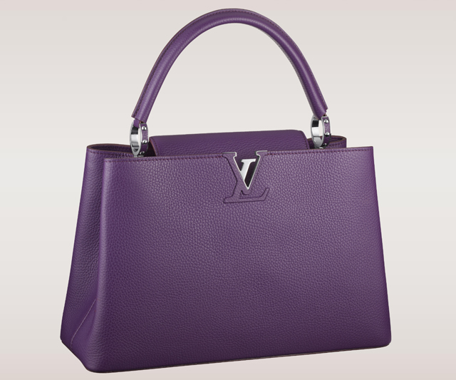 Louis Vuitton® Capucines Mini Purple Pearl. Size in 2023  Purple bags, Louis  vuitton capucines, Woman bags handbags