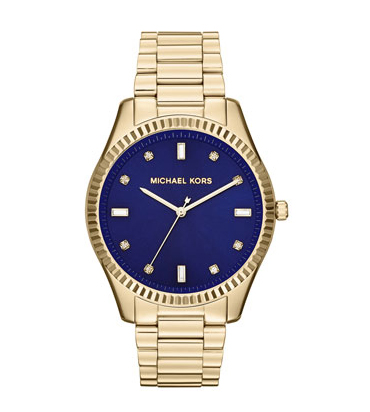 Michael Kors Golden Stainless Steel Blake Three-Hand Glitz Watch