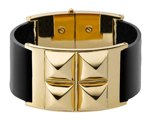 Michael Kors Leather Pyramid Bracelet
