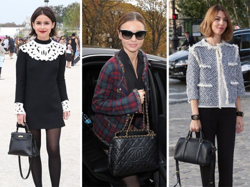 Celebrity Handbags Paris Fashion Week Spring 2014