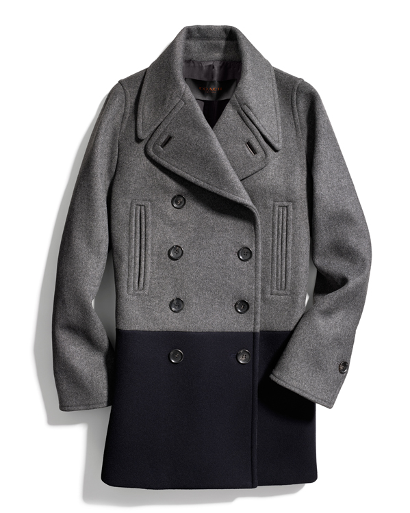 Coach Wool and Scuba Fitted Car Coat