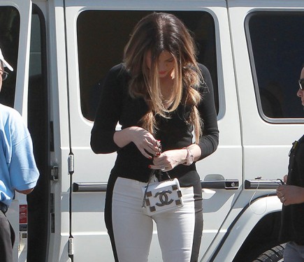 Khloe Kardashian carries a Chanel Lego Mini Flap Bag in California (5)